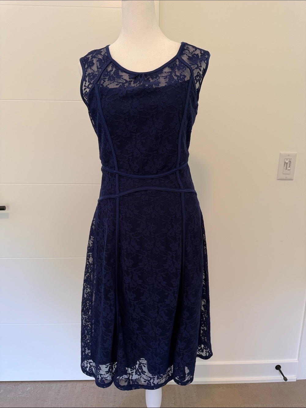 long tall sally Navy Lace Midi Dress